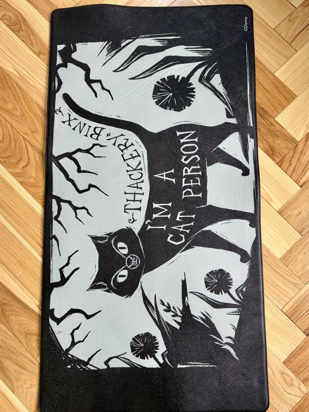 Disney Cat Mat – Black & White 'I'm A Cat Person' Design